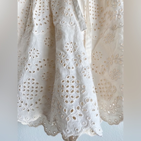 St. Roche Harper Shorts White Eyelet Embroidered Organic Cotton Artisan Boho S - Picture 10 of 11